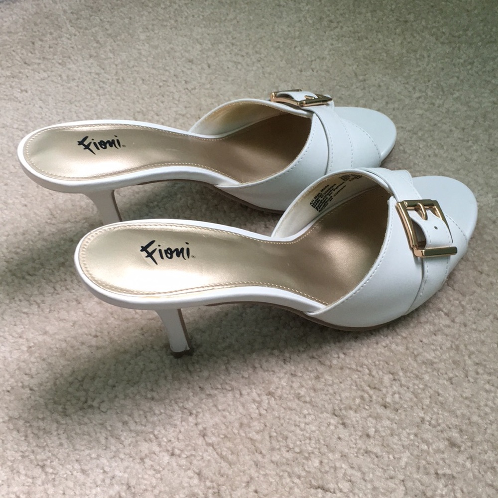 Fioni white heels